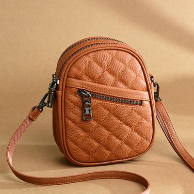 Orchid - Leather Crossbody - Brown