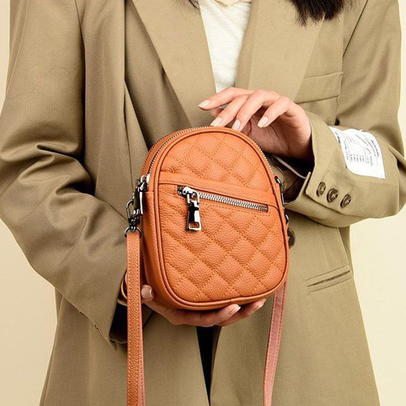 Orchid - Leather Crossbody - Brown