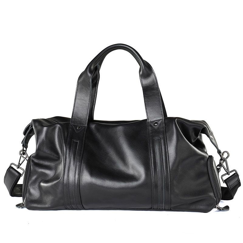 Oak - Leather Duffle - Black