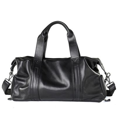 Oak - Leather Duffle - Black