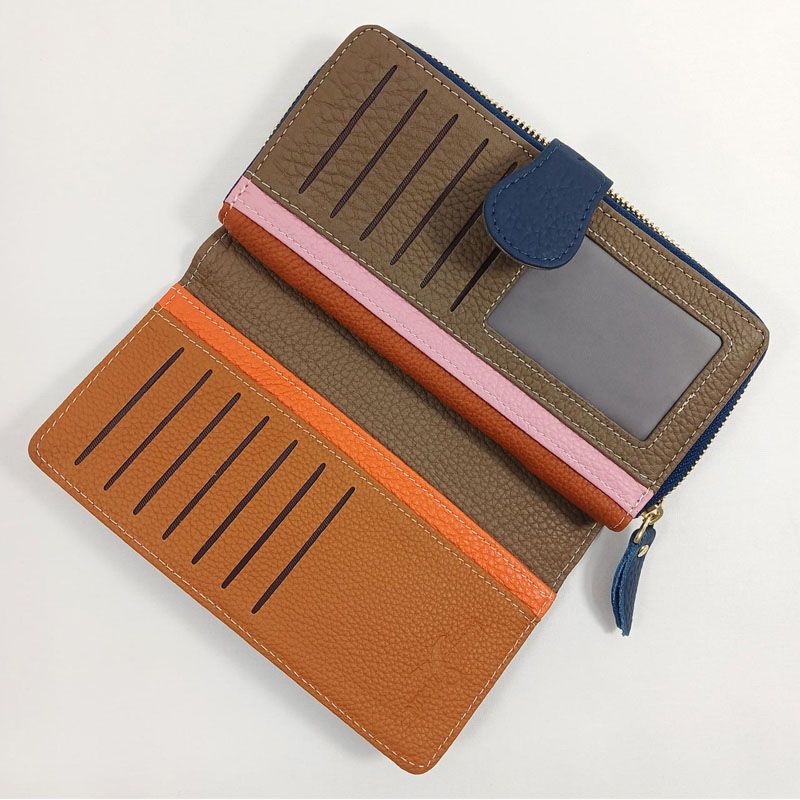 Moonflower - Leather Wallet - Blue