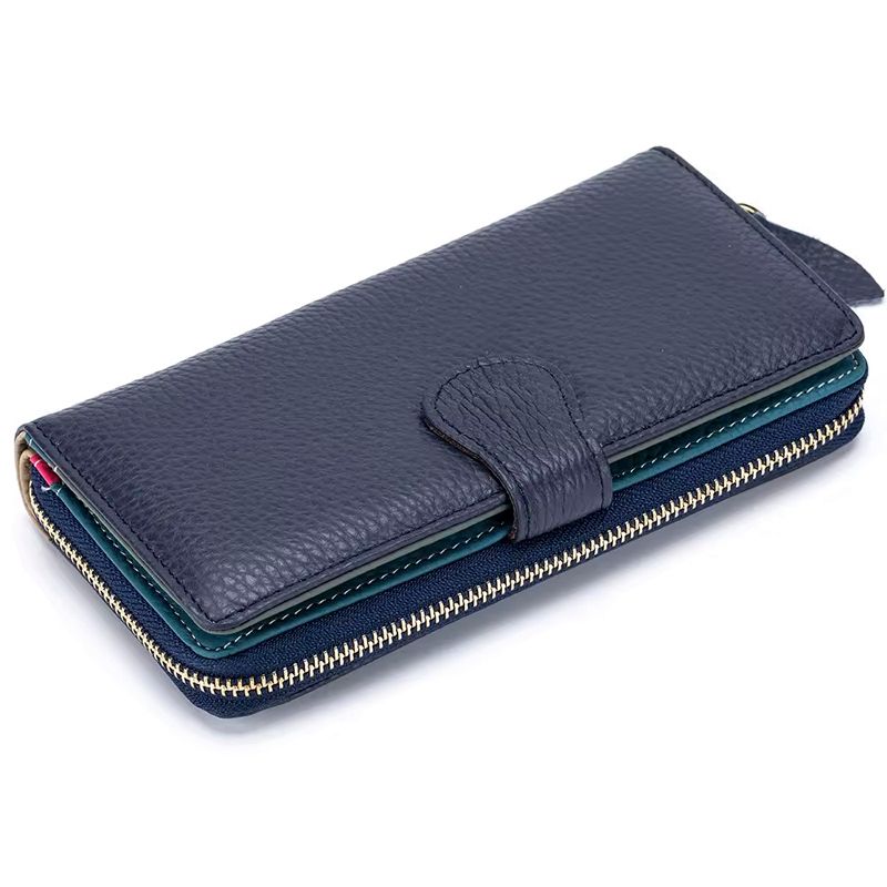 Moonflower - Leather Wallet - Blue