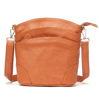 Lily - Leather Handbag - Tan
