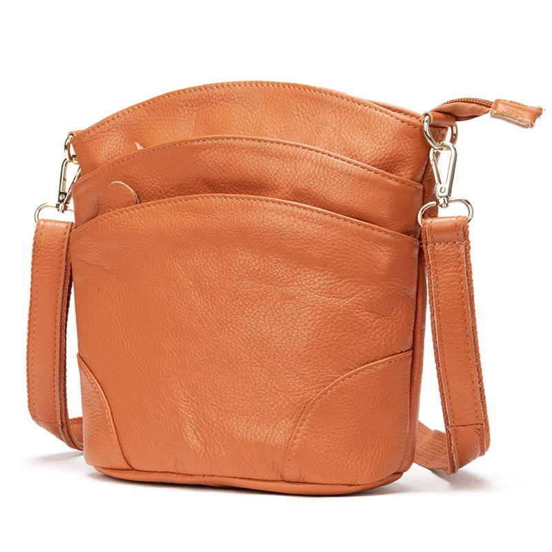 Lily - Leather Handbag - Tan