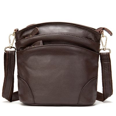Lily - Leather Handbag - Coffee