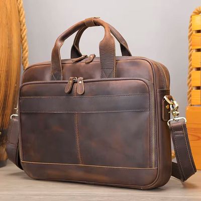 Hornbeam - Crazyhorse Leather Briefcase