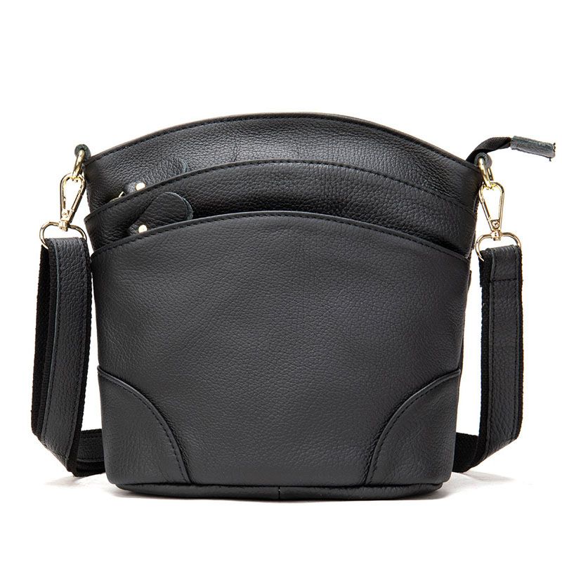 Lily - Leather Handbag - Black