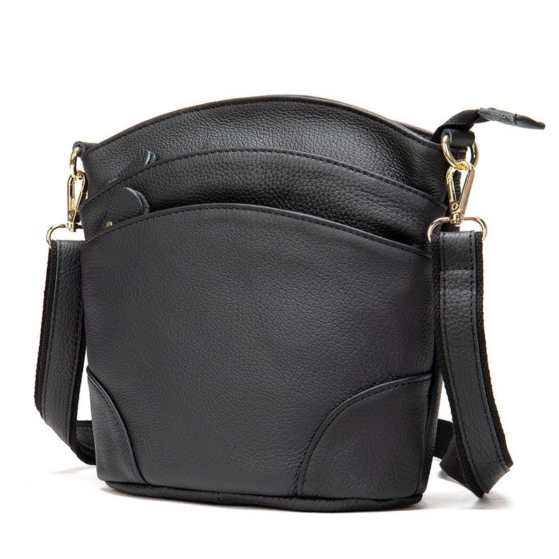 Lily - Leather Handbag - Black