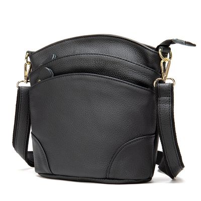 Lily - Leather Handbag - Black