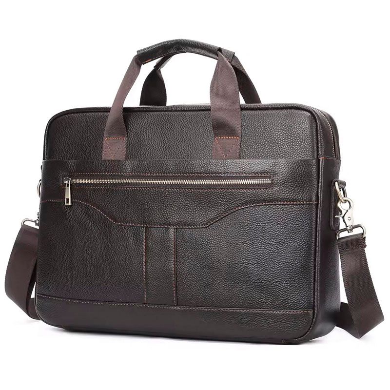 Larch - Leather Briefcase - Coffee