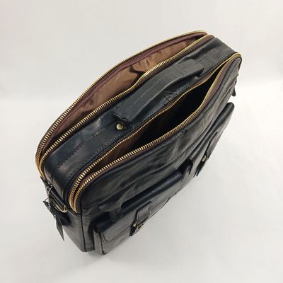 Elm - Leather Briefcase - Black