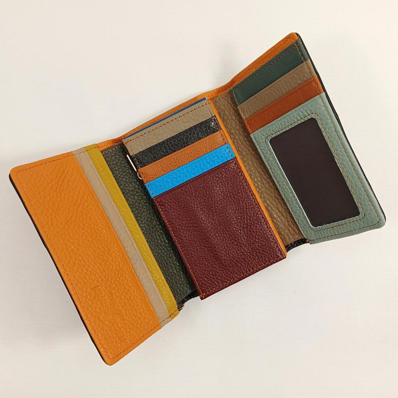Gerbera - Leather Wallet Small - Square