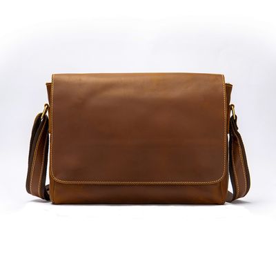 Clematis - Crazyhorse Leather Satchel - Brown