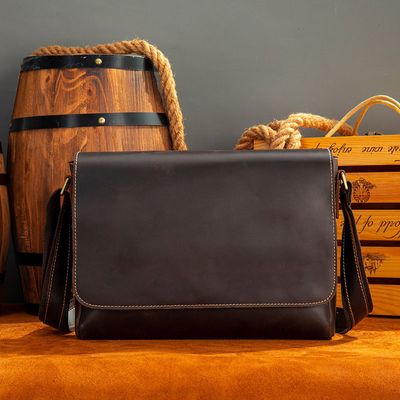 Clematis - Crazyhorse Leather Satchel - Coffee