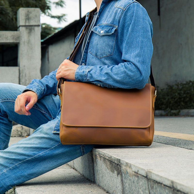 Clematis - Crazyhorse Leather Satchel - Brown