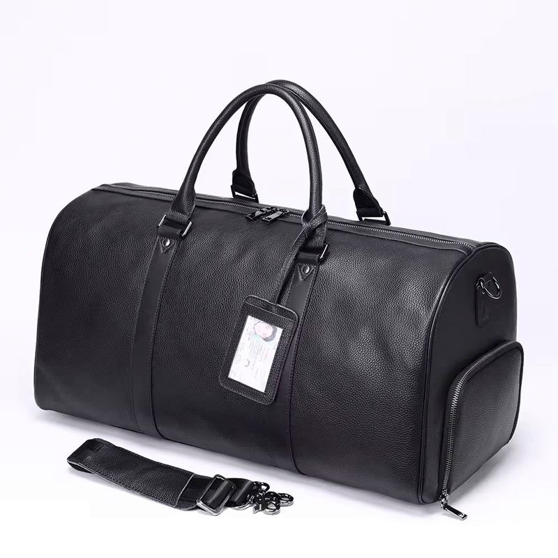Buxus - Leather Duffle - Black
