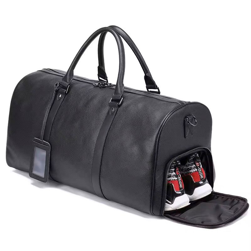 Buxus - Leather Duffle - Black