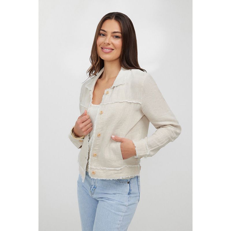 Bella Linen Jacket - Natural