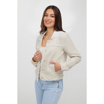 Bella Linen Jacket - Natural