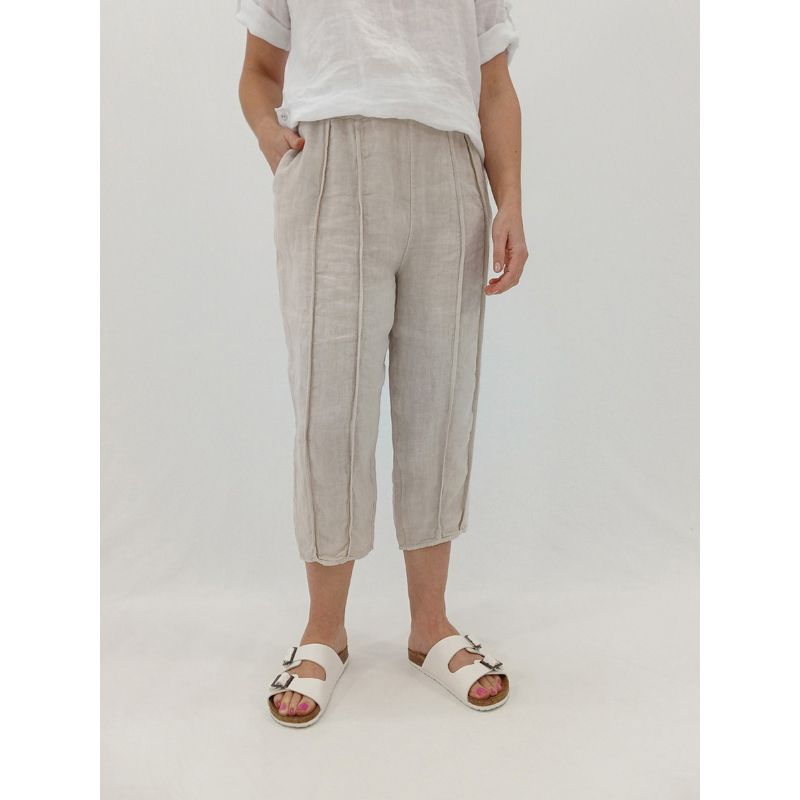 Paula Tapered Leg Pant, Colour: Natural, Size: S/M