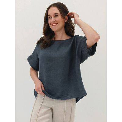 Vanna Button Back Top