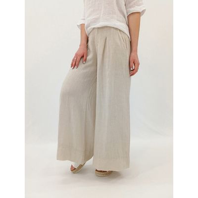 Marina Pleat Linen Pant