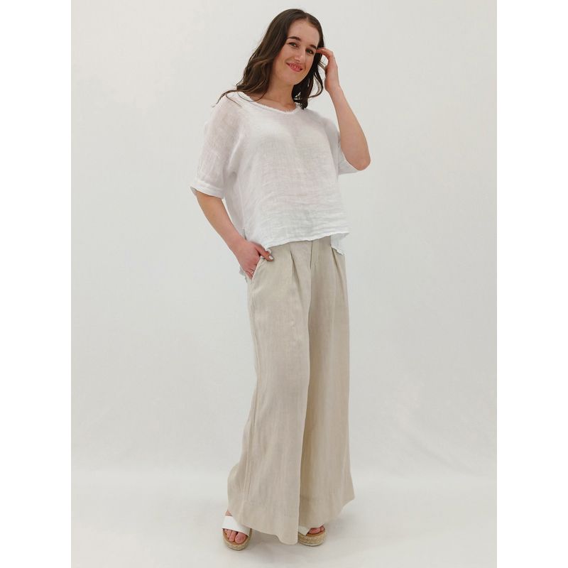 Marina Pleat Linen Pant