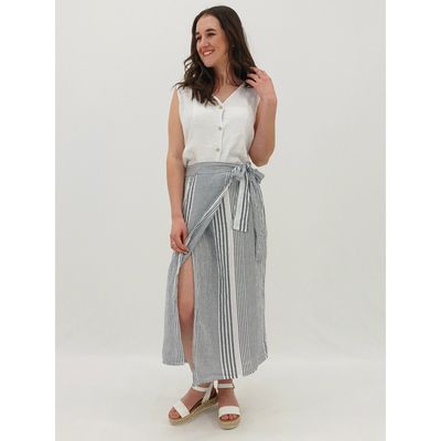 Adriana Wrap Skirt - Stripe