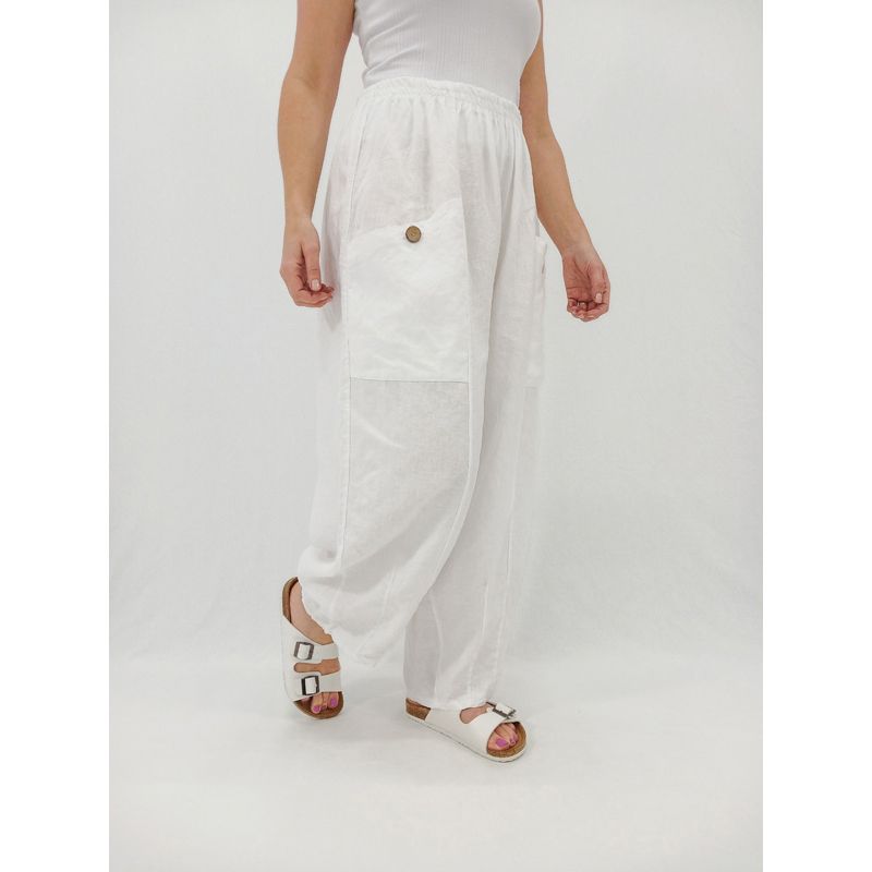 Martina Casual Cargo Pant XL - White