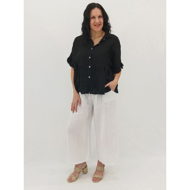 Alessia Ruffle Button-Up