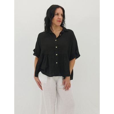 Alessia Ruffle Button-Up