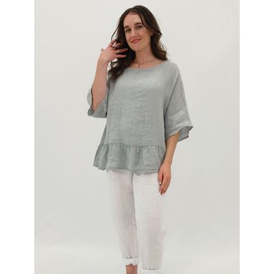 Silvana Ruffle Hem Blouse