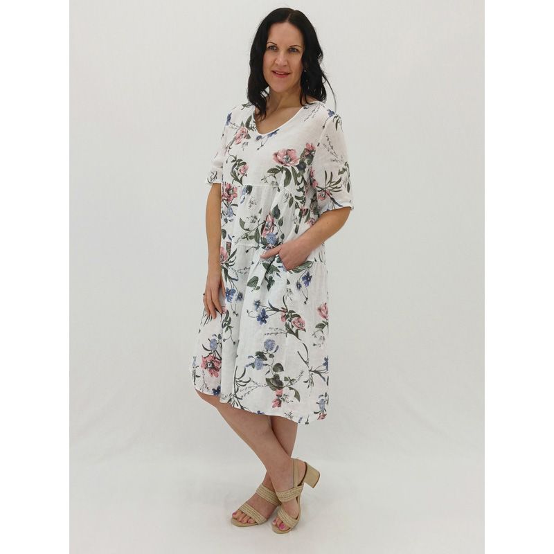Daria Babydoll - Wildflower, Size: S/M, Colour: White