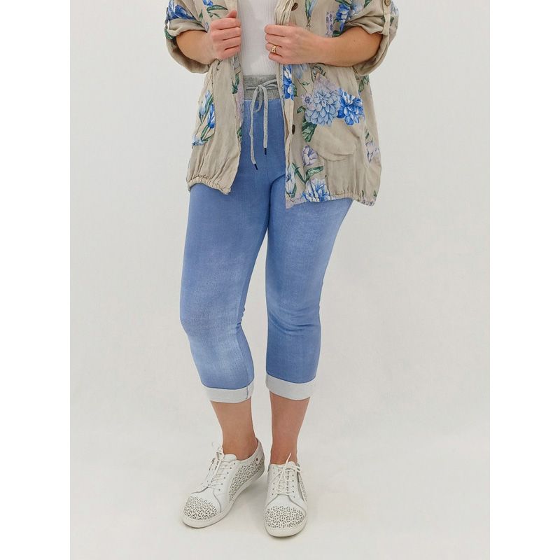 Emily Cotton Jogger - Blue Wash