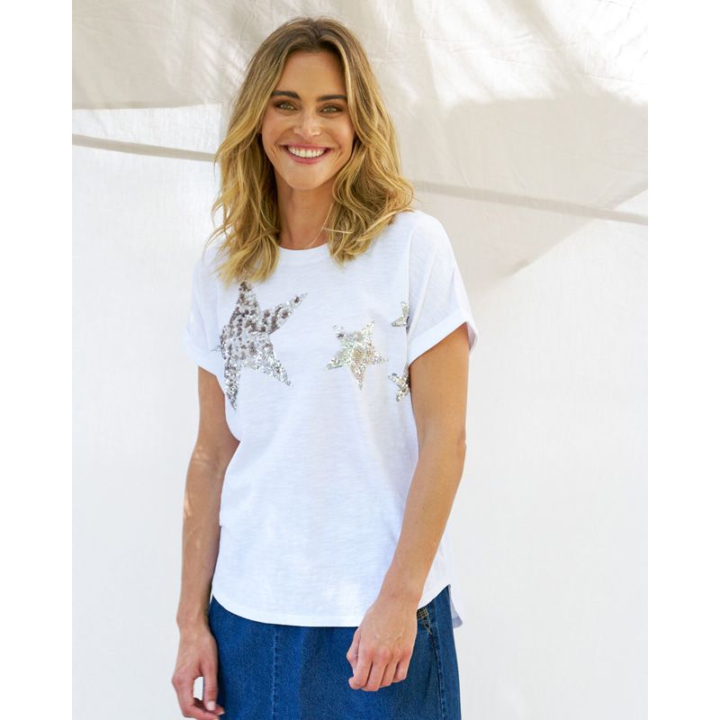 Hailey Short Sleeve Tee - Silver Star