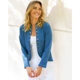 Stacey Denim Military Jacket - Vintage Blue