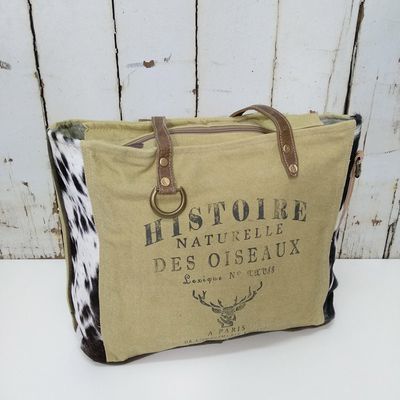 Lynda - Hide/Canvas - Tote Sm