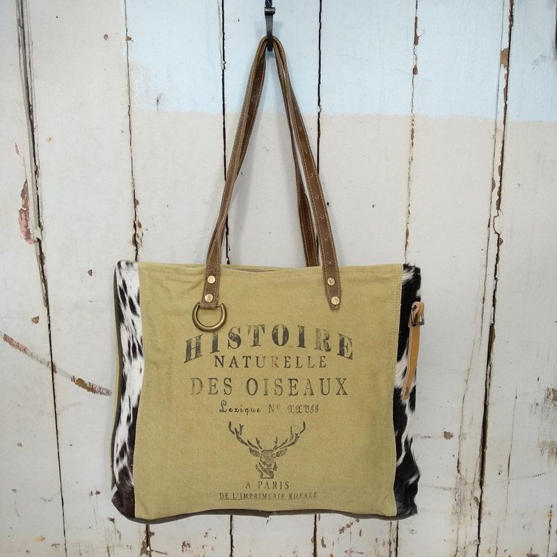 Lynda - Hide/Canvas - Tote Sm