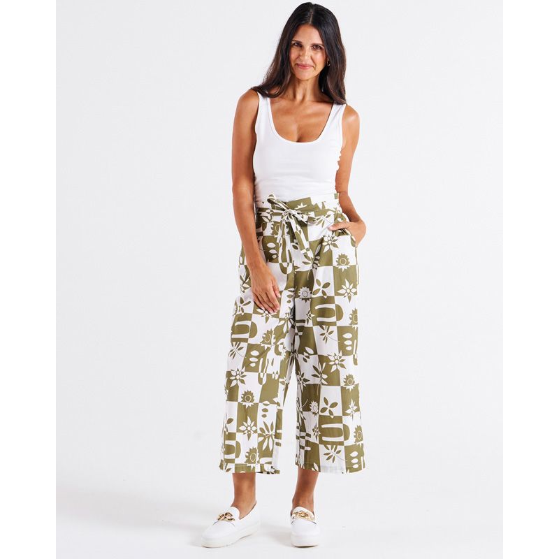 Cabo Crop Pant - Geo Floral