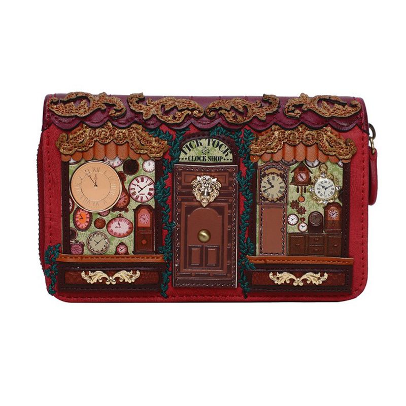 Medium Ziparound Wallet - Tick Tock Clock Shop