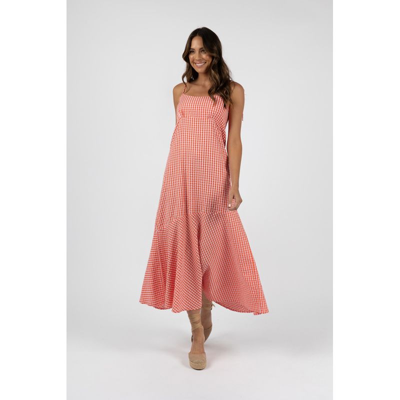 Sienna Dress - Pink/Red