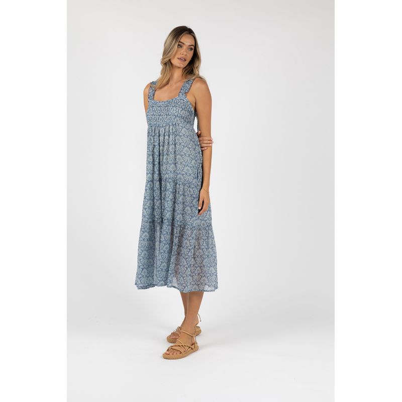 Vacay Aries Dress - Blue Print