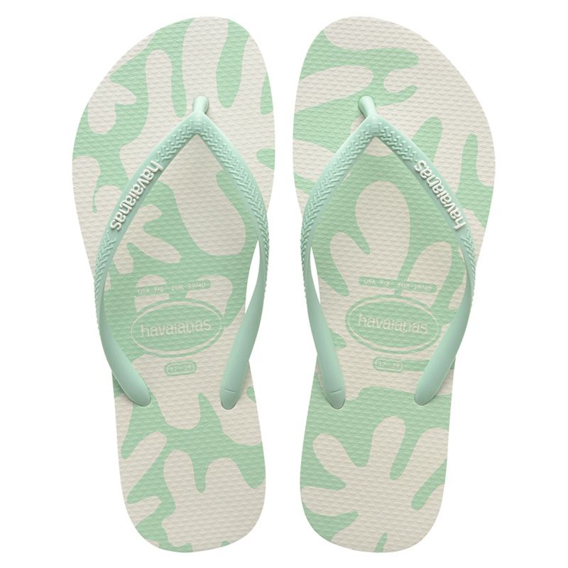 Slim Print Coral 9338 - Coast Green