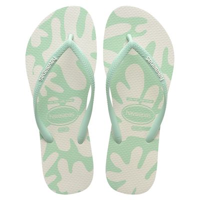 Slim Print Coral 9338 - Coast Green