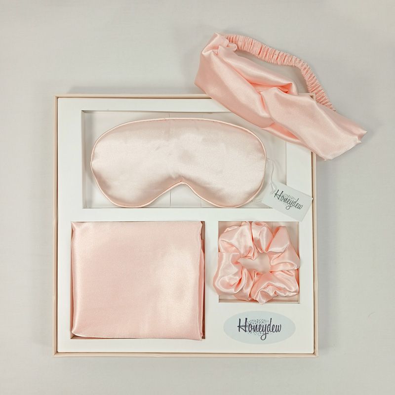 Honeydew Satin Boxed Sleep Set - Blush