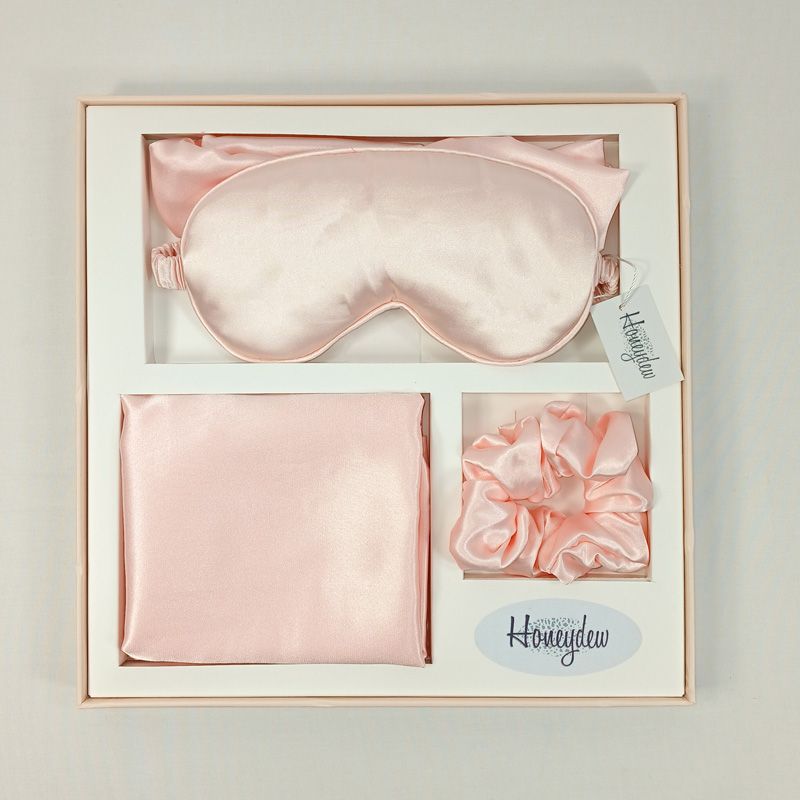 Honeydew Satin Boxed Sleep Set - Blush
