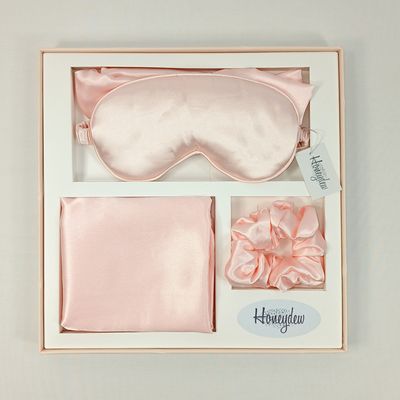 Honeydew Satin Boxed Sleep Set - Blush