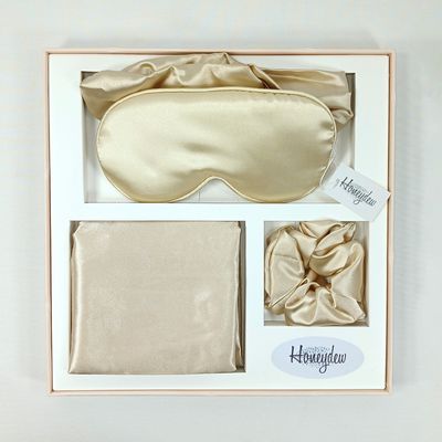 Honeydew Satin Boxed Sleep Set - Champagne