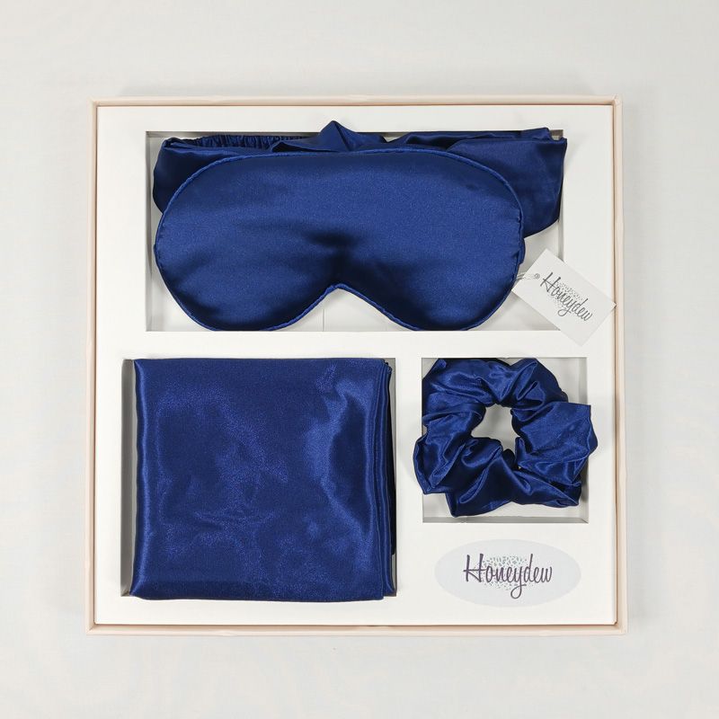 Honeydew Satin Boxed Sleep Set - Navy