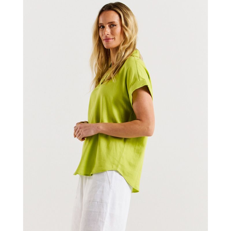 Flores Blouse - Lime Green